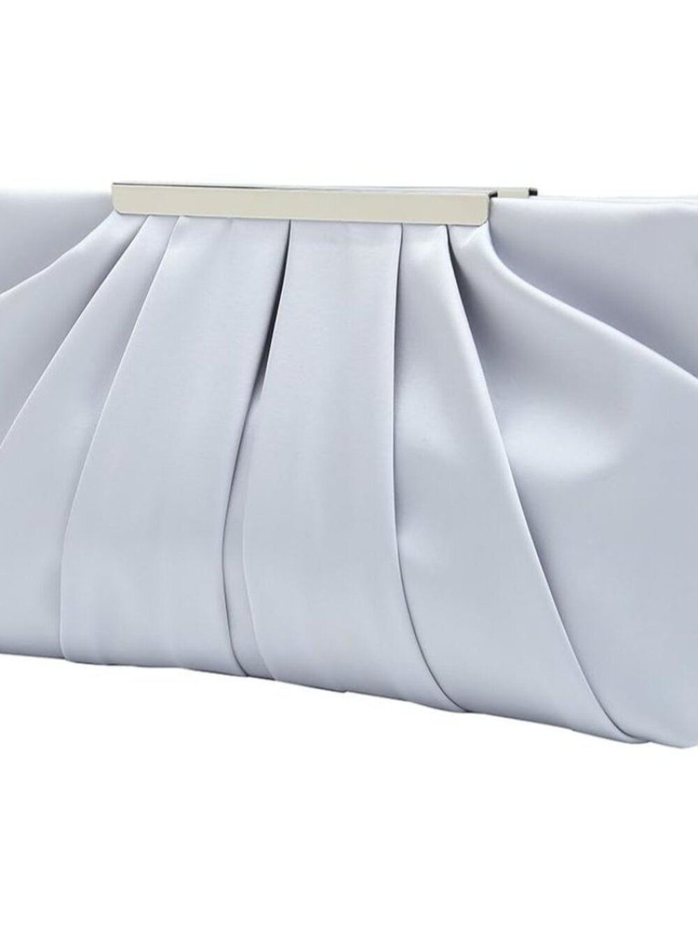 Clutch Evening Bag Elegant Pleated Satin Formal Handbag Simple Classy Purse for